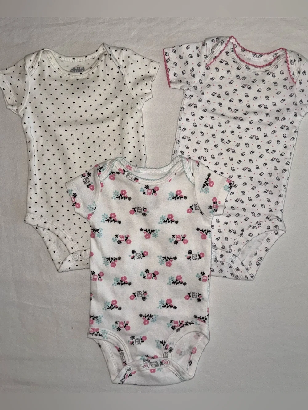 Baby Girl Bodysuit Bundle 5 pieces | 0-3 Months | Child of Mind by Carters